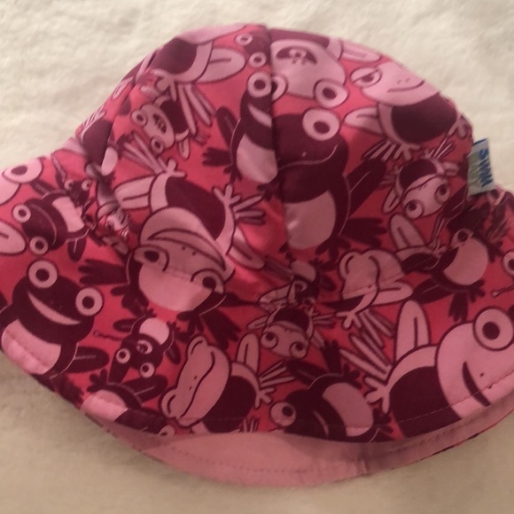 My Swim Baby Hat and Swim Diaper Size M 17-23 lbs Girl Pink Frogs UPF 50+ - Picture 4 of 6
